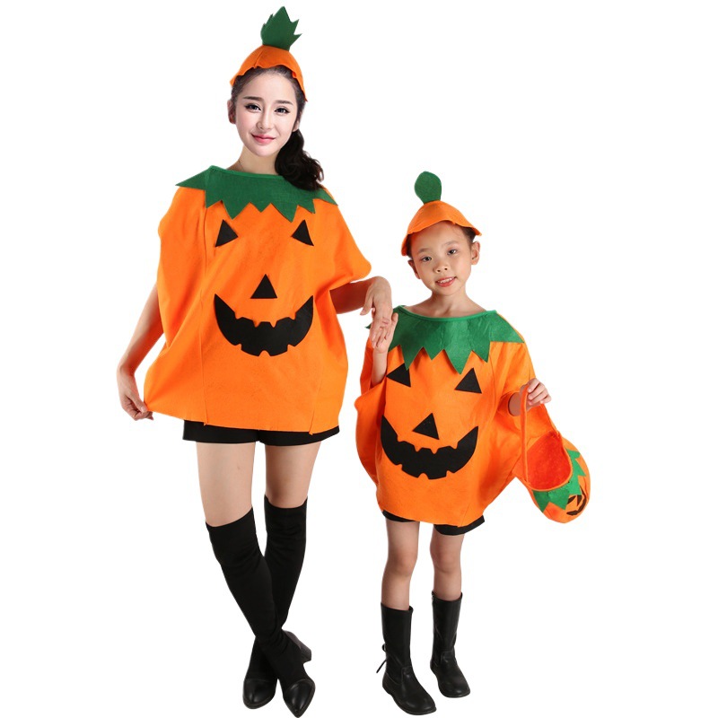 Halloween Costume Children's Day Makeup Show Costume Adult Children Pumpkin Clothes Suit Props Cloak Wholesale
