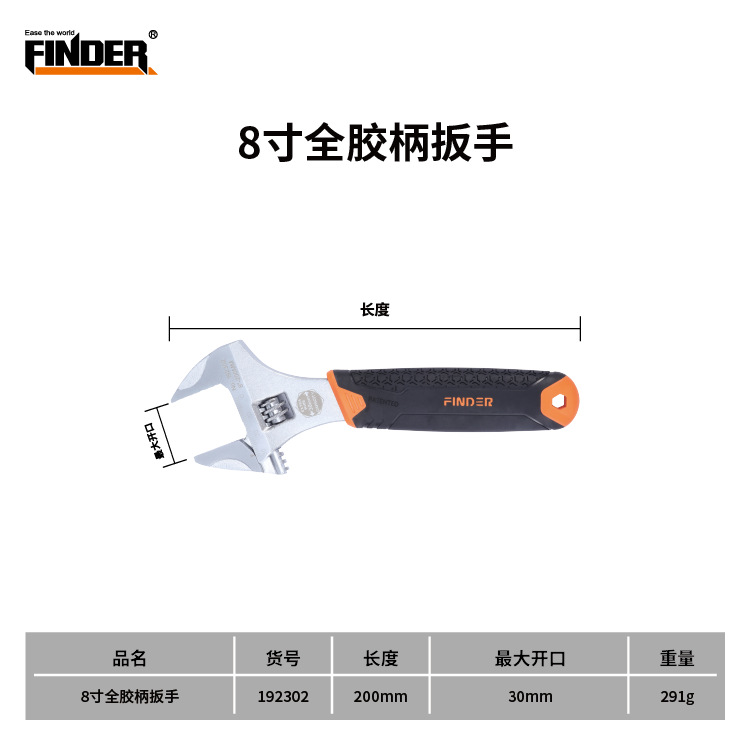 8 인치-풀 고무 라이브 렌치
