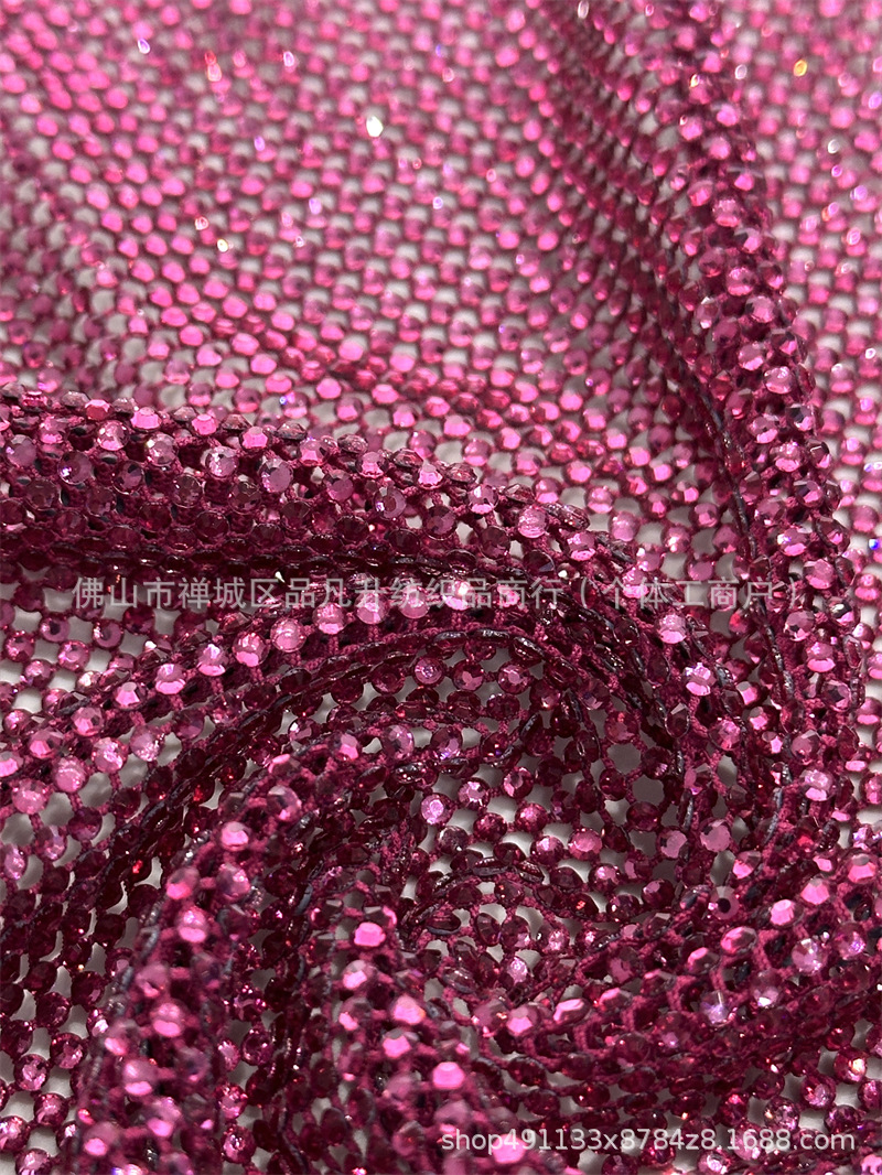 Fabricante suministro de alta densidad de tela de diamantes de moda de fiesta de baile vestido de noche tela de moda image 10