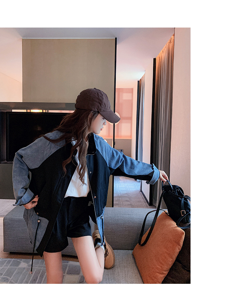 Real Shot of 2024 Veste en jean décontractée pour femme au printemps, petite taille, sensation haut de gamme, super beau haut de rue explosif_voghion.com