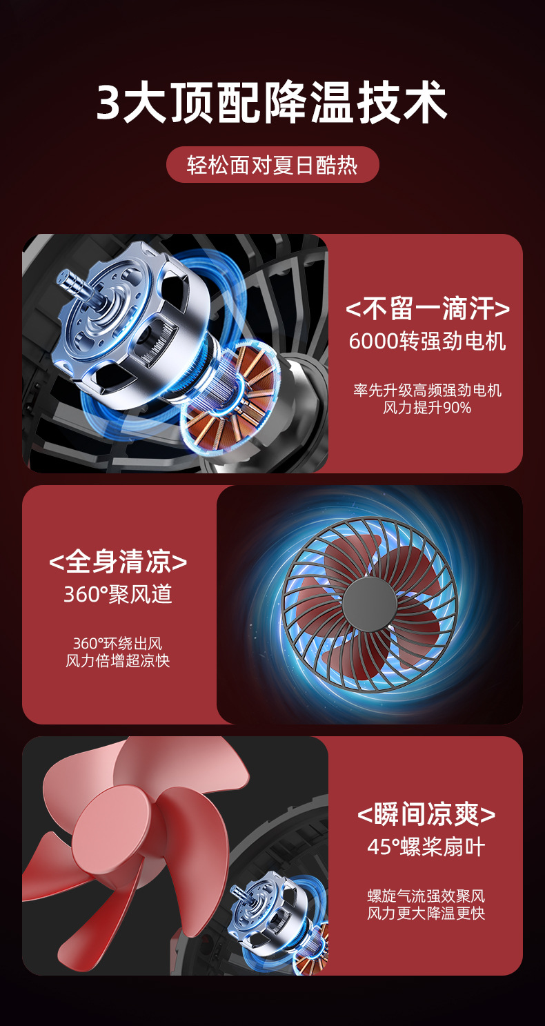 car fan usb family car dual-purpose car fan big truck strong silent summer electric fan