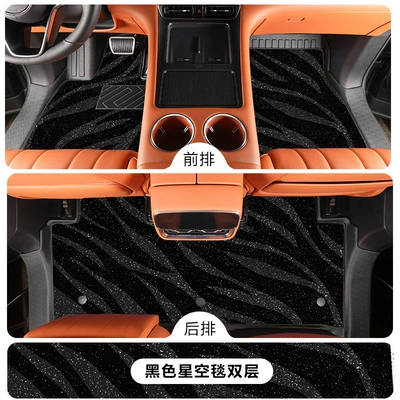 Modelə uyğun ayaqaltı, Suitable for the interior modification of - wenjie-m8-five-seater-single-layertpe-floor-mat-black-starry-sky-carpet