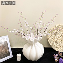 赛西抖音新款串珠仿真花成品玄关假花手工编织摆件创意珠子K105
