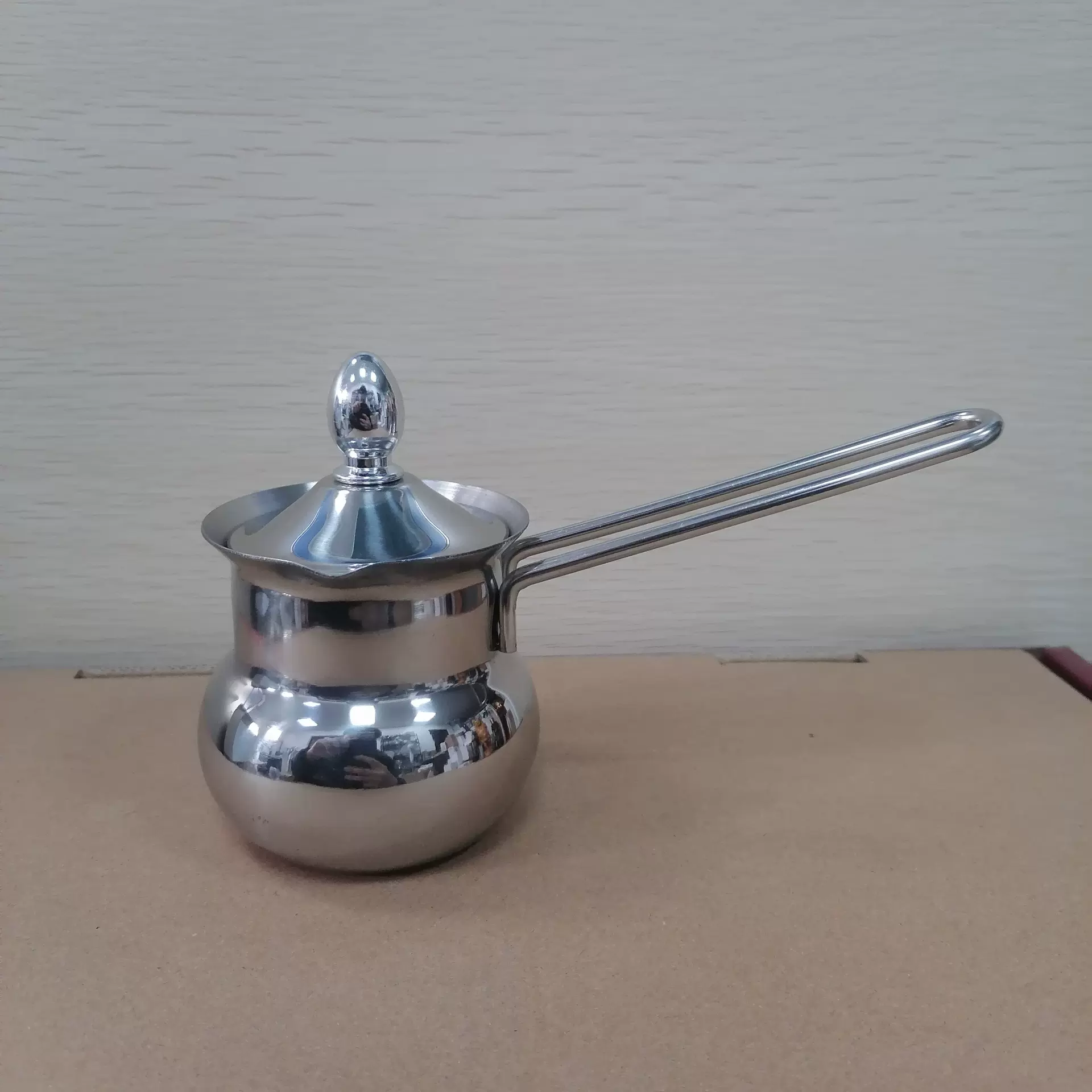 中东不锈钢线柄葫芦壶4件套装土耳其泡茶壶手冲咖啡壶围炉壶器具