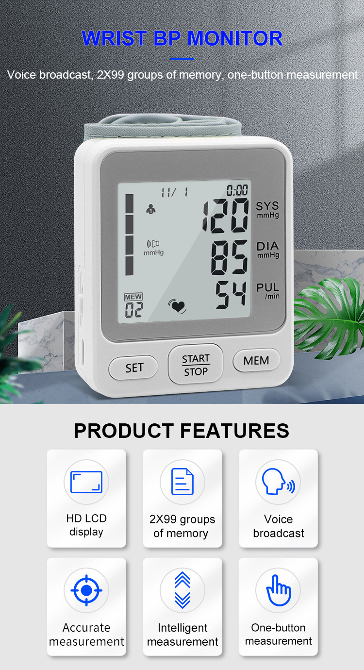 Smart Wrist Blood Pressure Monitor Image 1