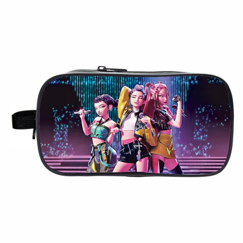 K-Pop ハンターウィッチペンバッグ大容量二層鉛筆バッグ DIY カスタムペンバッグ|undefined