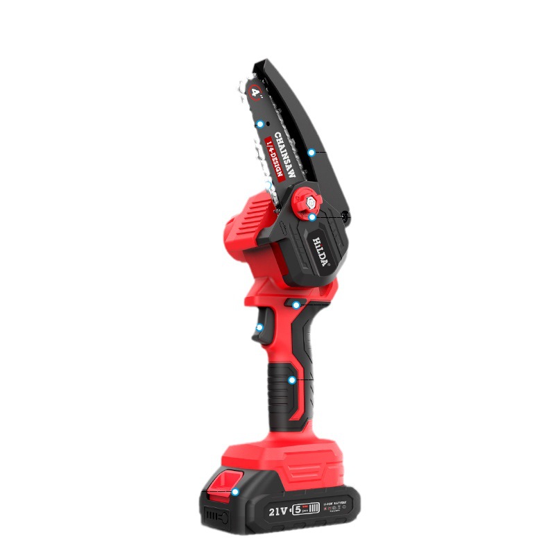 Hilda ventas directas de la fábrica en la acción 4 pulgadas 6 pulgadas cadena eléctrica vio hogar Motor de alta potencia recargable de litio sierra eléctrica al por mayor