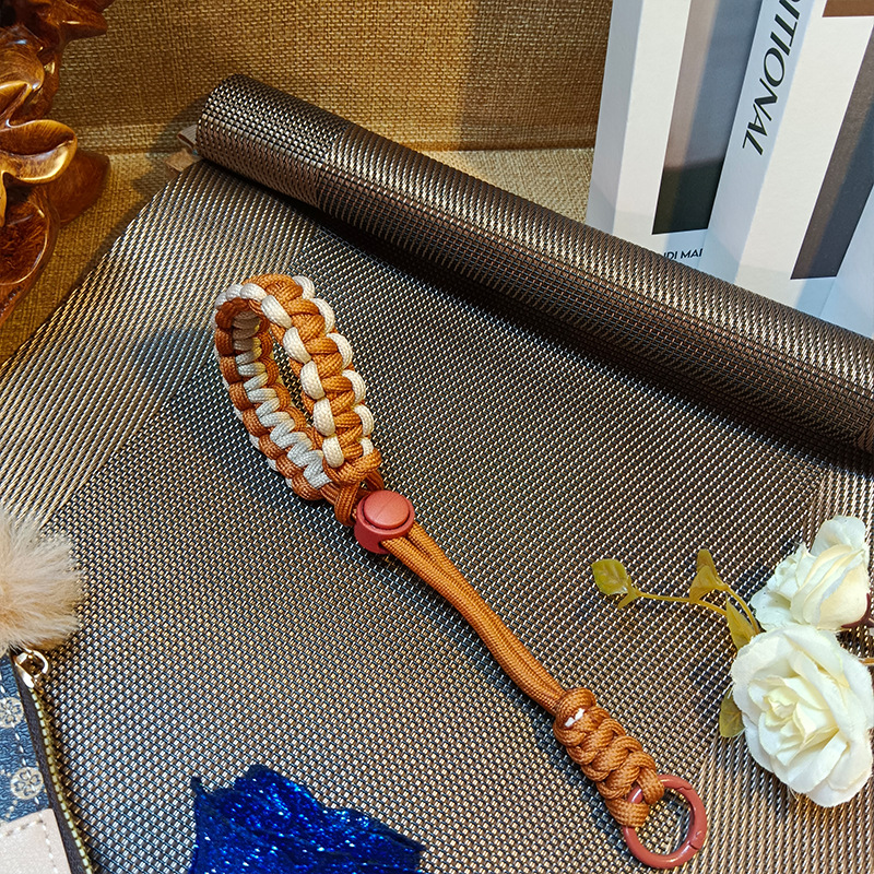 Cordón corto de muñeca hecha a mano de celebridades de Internet, color mezclado innovador, cordón para teléfono móvil anti-pérdida, llave para cámara, cordón para teléfono móvil, tarjeta