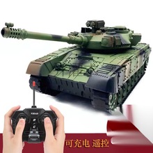 Qg遥控坦克玩具车儿童装甲军车男孩3-8岁 可充电超大号电动履带模