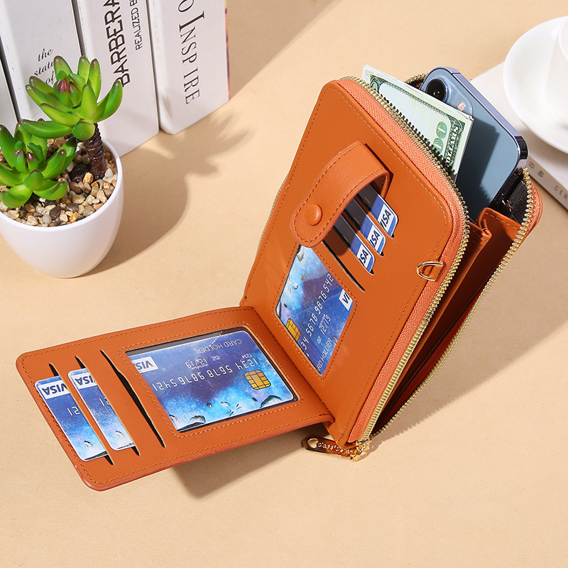 Lonny bolso del teléfono móvil de la pantalla táctil de las mujeres multifunción de gran capacidad de impresión cartera crossbody multi-tarjeta de bolsillo