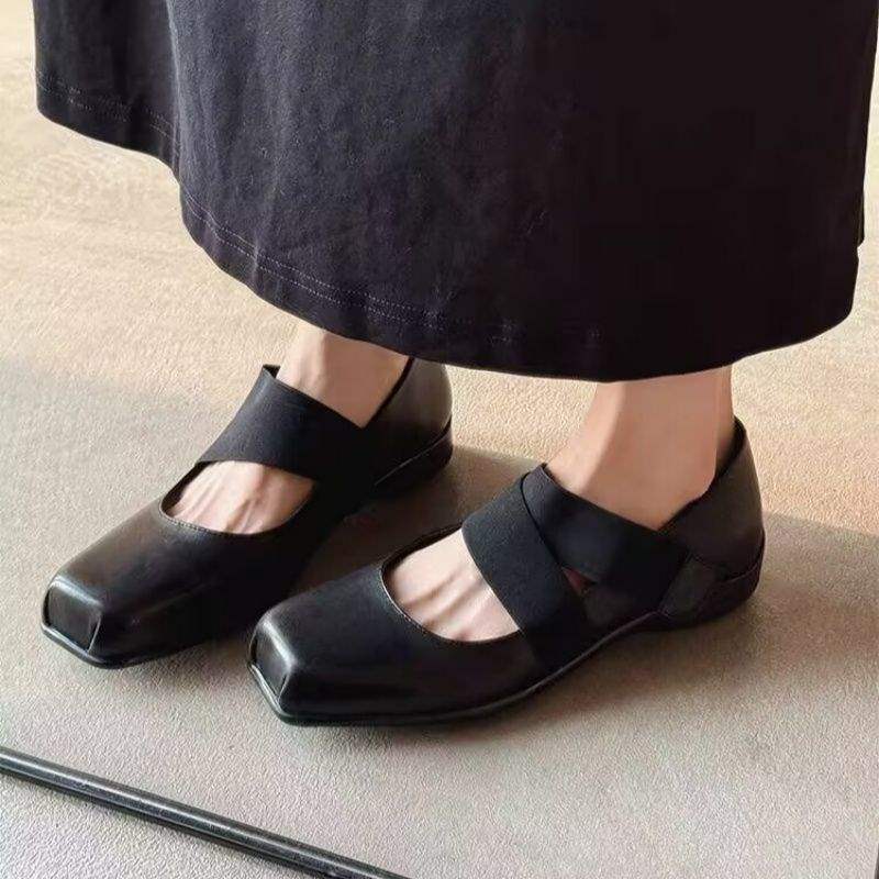 法式芭蕾鞋女超软晚晚鞋2025秋季方头浅口复古玛丽珍鞋平底单鞋女|undefined