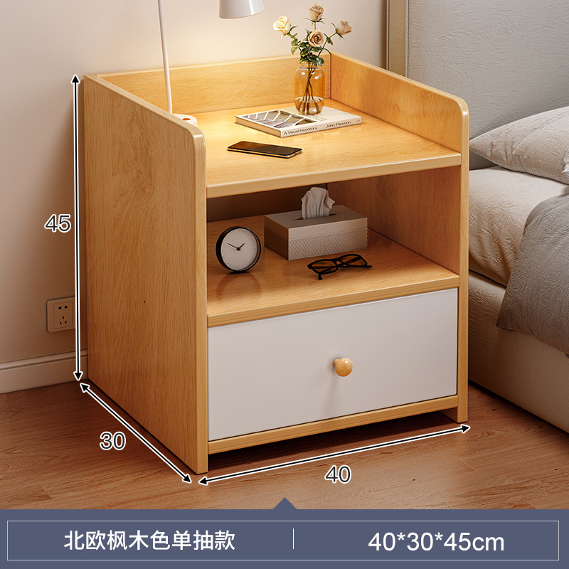 Mini meseta de cabezal de cama dormitorio doméstico 2025 estante de almacenamiento de alquiler pequeño gabinete de cabezal de cama simple