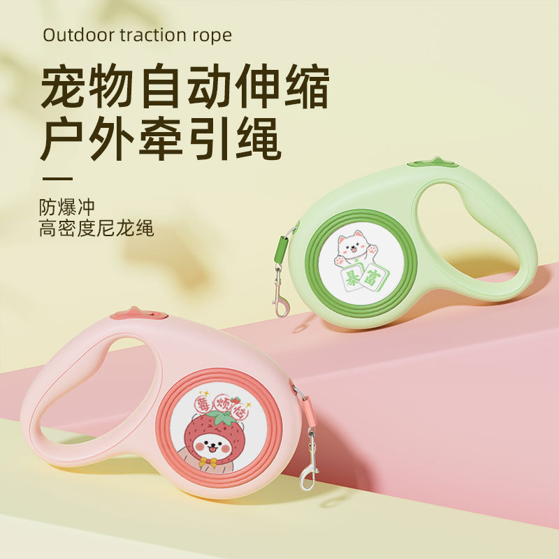Tracción telescópica automática para mascotas transfronterizas, correas resistentes a prueba de explosiones, correas de tracción para perros grandes, medianos y pequeños, correas de tracción para gatos al por mayor