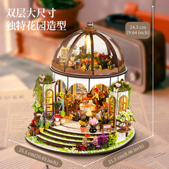 北欧風diy手作り小屋の組み立て模型玩具3d立体ミニチュア家空中花園クリスマスプレゼント