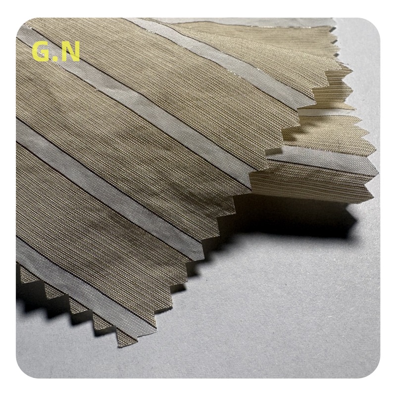 单丝人棉金丝横条  单丝人棉银丝横条  20D*30S+50D+80D  64G/M2