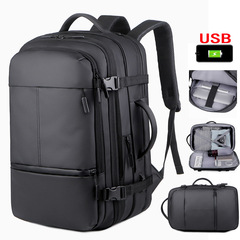 大容量リュックサック男性出張旅行搭乗バッグビジネスリュックサック女性17インチノートパソコンバッグ