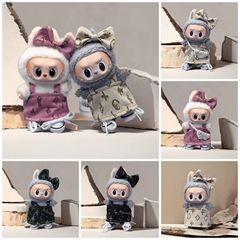 Dropshipping 代发17CM盲盒坐坐派对拉布布一代二代挂件玛卡龙印