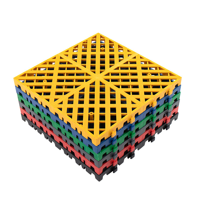 Nuevo material 3 cm lavado de automóviles sin ranura rejilla de suelo empalmada placa de rejilla de drenaje pp placa de rejilla de plástico alfombra de suelo