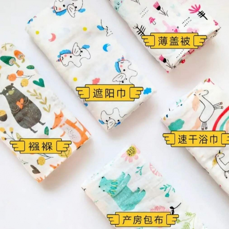 Non-Fluorescent Summer Single-Layer Thin Newborn Pure Cotton Gauze Delivery Room Wrap Swaddling Towel Cover Baby Bath Towel Non-Fluorescent Summer Single-Layer Thin Newborn Pure Cotton Gauze Delivery Room Wrap Swaddling Towel Cover Baby Bath Towel