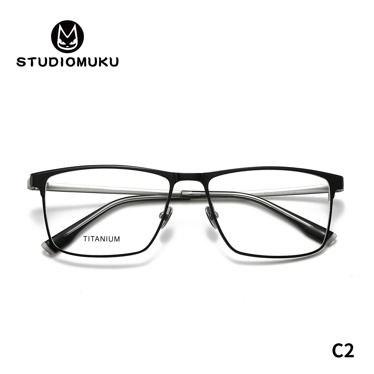 STUDIOMUKU gafas de madera cool, diseño de marco único, marco de gafas de hombre cuadrado cómodo para negocios