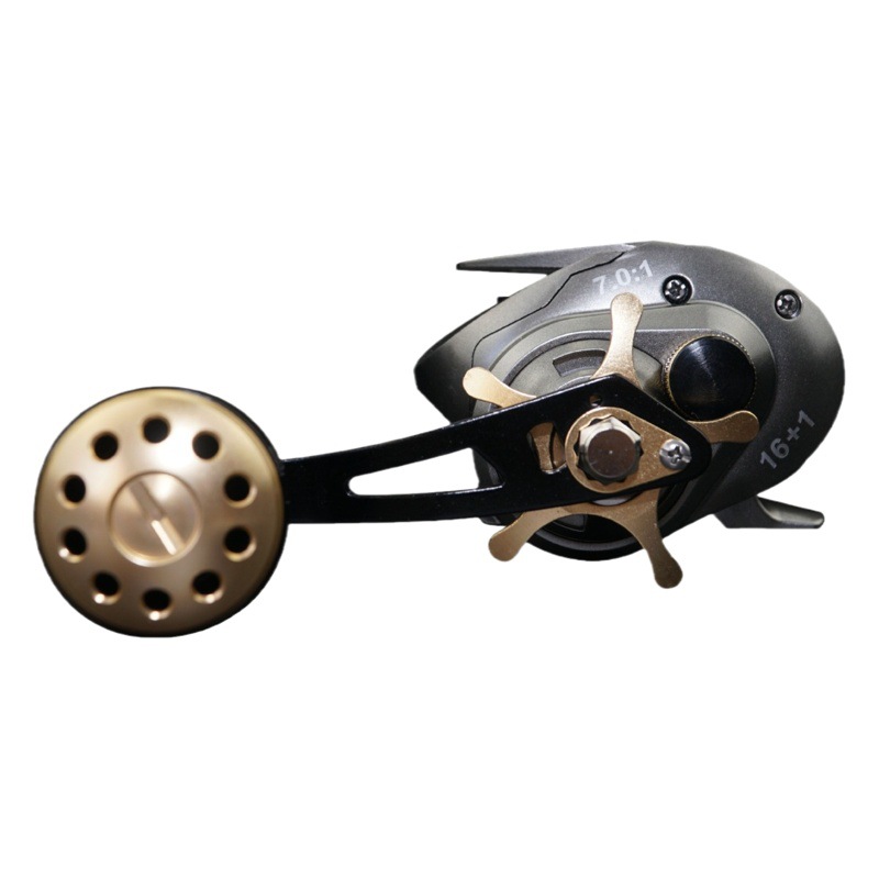 KD 15kg fuerza de freno completo metal alambre taza ultra-ligero agua gota rueda Luya anti-explosión línea tiro largo cuerpo ancho gran capacidad agua