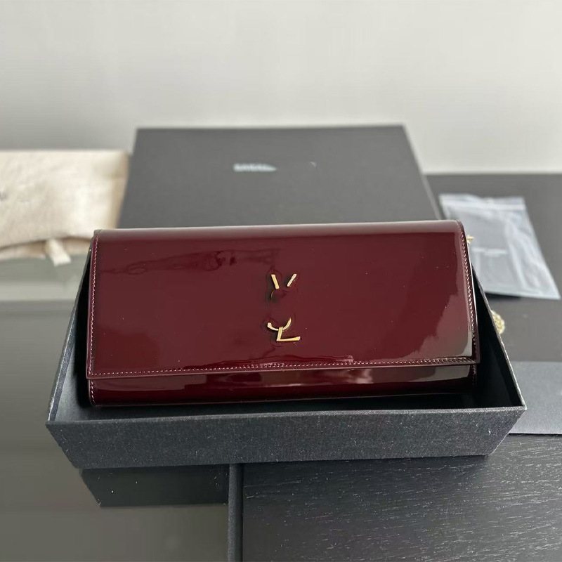 Yang Shulin High-End Patent Leather Cowhide Underarm Bag Clutch Bag Luxury Versatile Chain Hobo Shoulder Crossbody Bag Yang Shulin High-End Patent Leather Cowhide Underarm Bag Clutch Bag Luxury Versatile Chain Hobo Shoulder Crossbody Bag