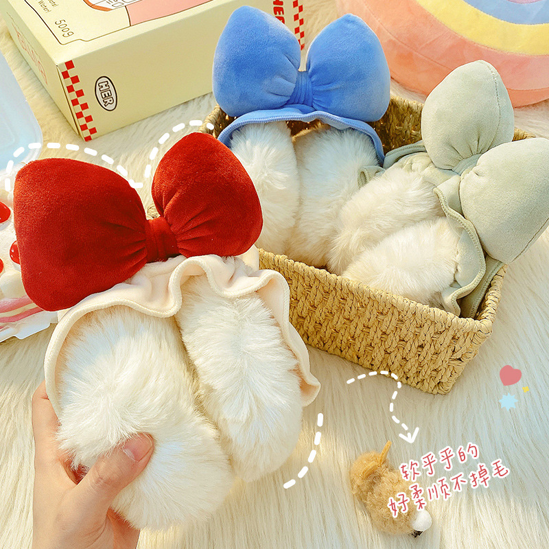 Yilan internet celebrity style ins style winter earmuffs, plush and warm, Korean style cute warm earmuffs, girly heart windproof earbags