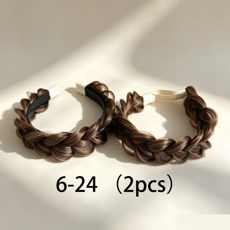 Cross-Border Adjustable Braided Hair Band Wig (Combo Pack) Adjustable Hair Band Wig