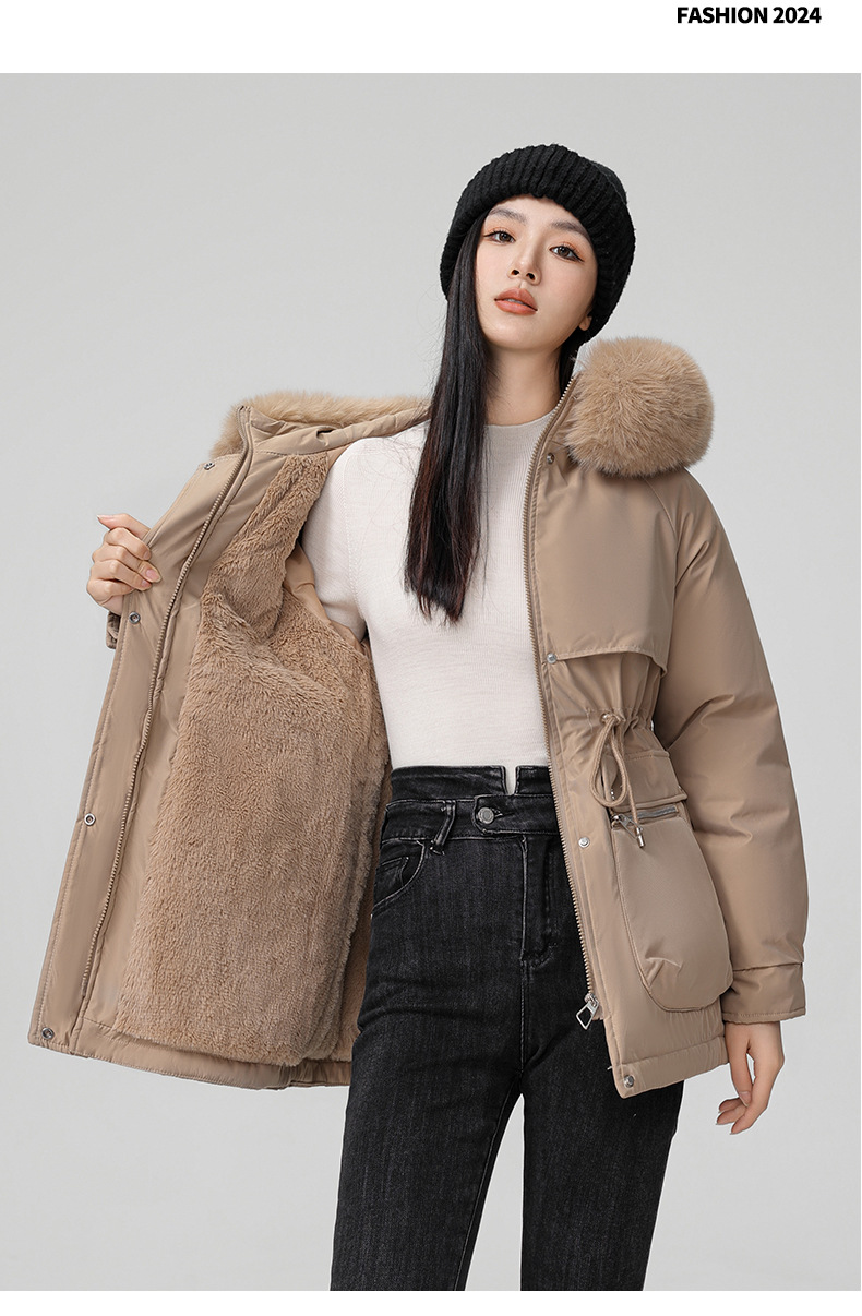 Foreign trade plus veet overcomes women's long 2024 new winter style jacket, slimming and thickening cotton coat, small_voghion.com