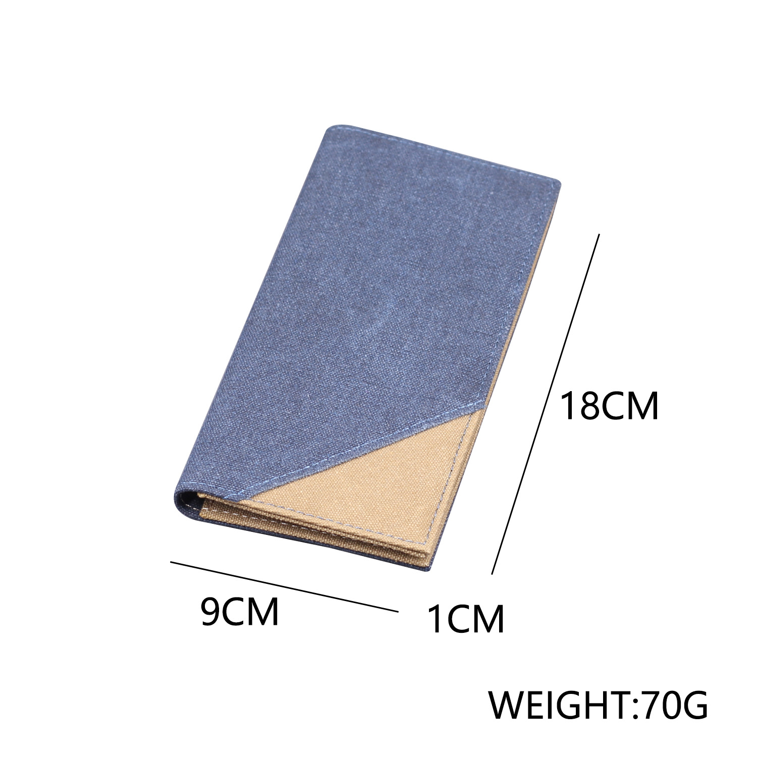 Cartera larga de hombre Jeans cartera de lienzo de hombre personalizada bolsa de tarjetas 2 - en - 1 cartera de boletos de hombre