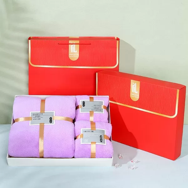 Red Gift Box Thickened Purple