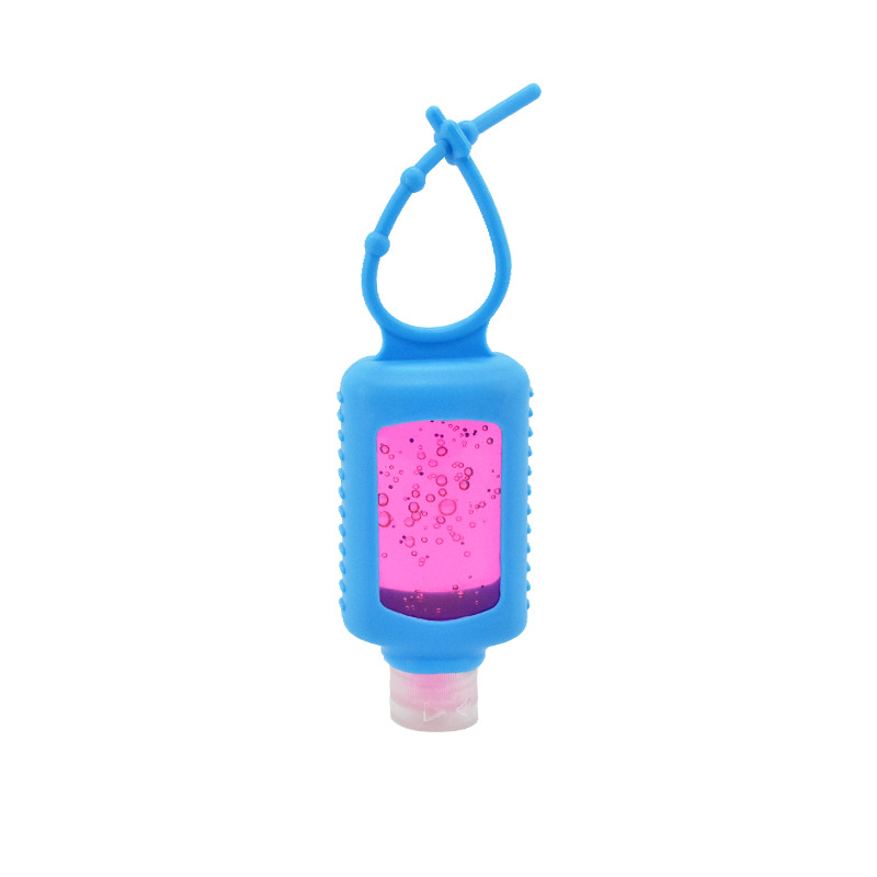 双尾硅胶瓶套食品级的60到88ml免水洗手液高品质洗手液硅胶挂套