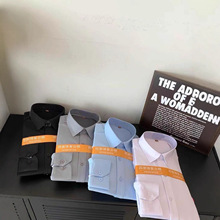 商场货轻奢高级感休闲加绒加厚男生衬衫801款