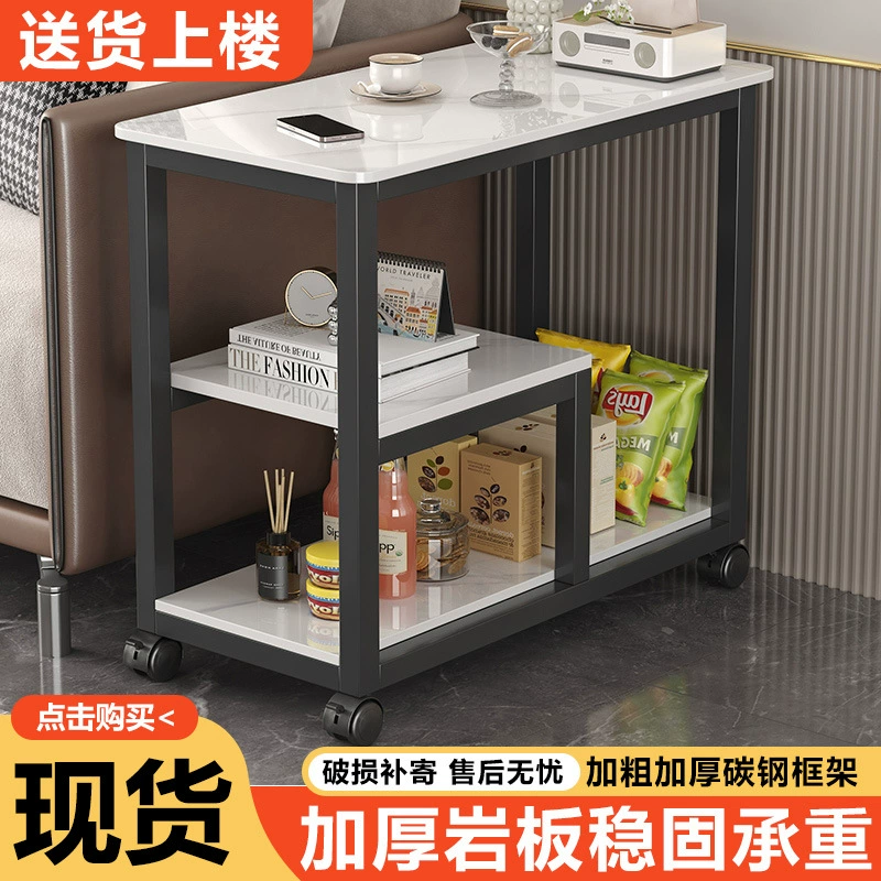 Приставной столик для дивана, журнальный столик для гостиной, простой современный домашний стол, небольшой квадратный столик, передвижной итальянский мини-угловой столик из сланца.