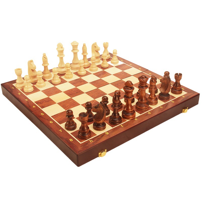 Cross-Border Magnetic Wooden Chess Foldable Chess Board Chess and Card Educational Game for Adults and Children Checkers Toys