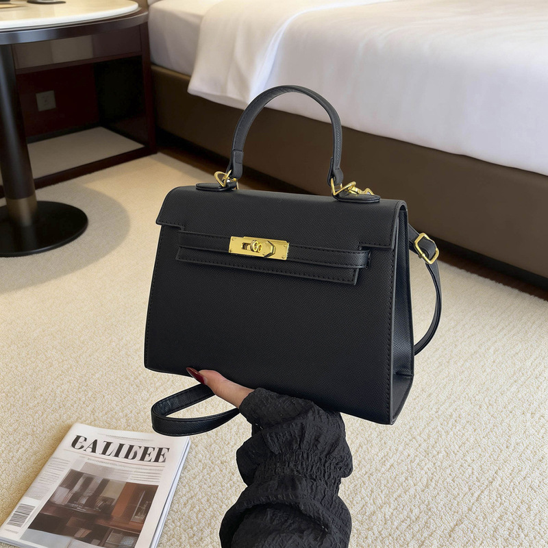 Cross-Border Simple and Versatile Large-Capacity Kelly Bag for Women 2026 New Trendy Fashion Office Commute Shoulder Bag Cross-Border Simple and Versatile Large-Capacity Kelly Bag for Women 2026 New Trendy Fashion Office Commute Shoulder Bag