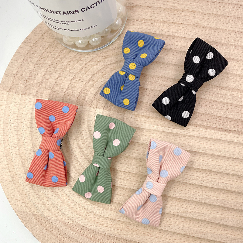 Kid's Simple Style Bow Knot Cotton Hair Clip display picture 1
