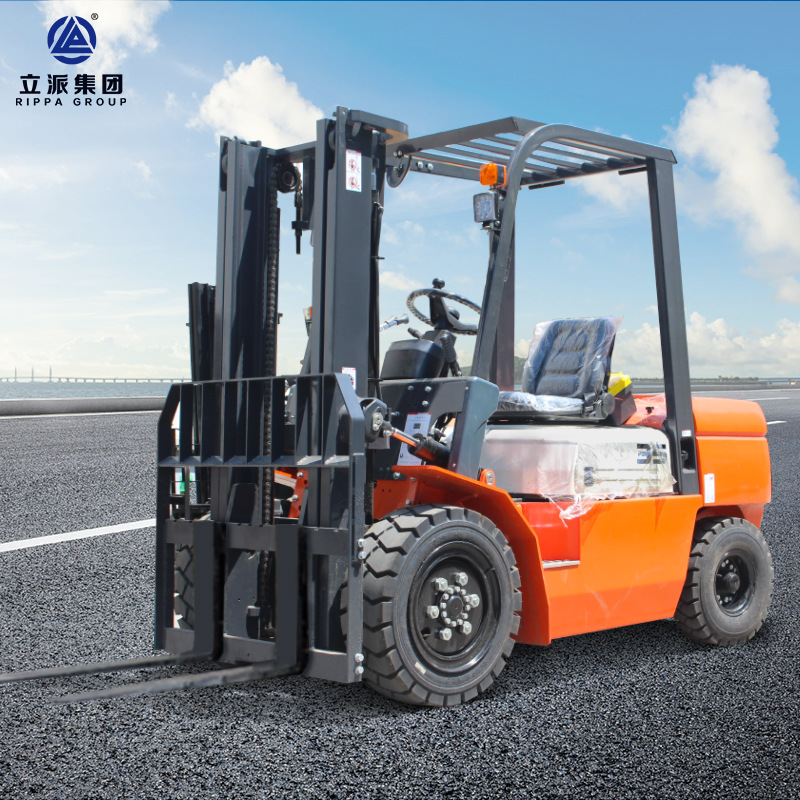 立派RIPPA内燃柴油叉车跨境四轮座驾式3吨装卸搬运堆高双燃料叉车