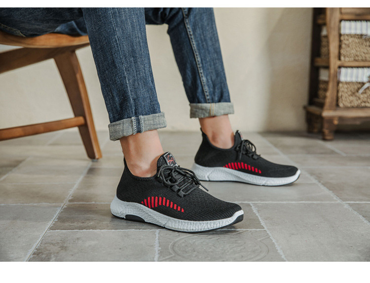 Scarpe da ginnastica da passeggio da uomo in tessuto leggero, facile da pulire, comode scarpe da ginnastica_voghion.com