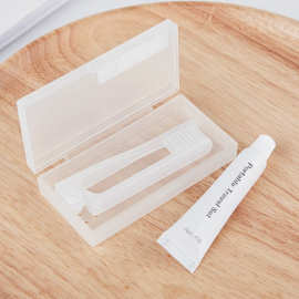 便携旅行牙具套装迷你牙刷牙膏收纳盒包装盒棉签盒含牙膏牙刷