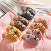 Little Bear Cotton slippers winter new pattern lovely indoor Home Furnishing lovers The thickness of the bottom keep warm Maomao children Cotton mop