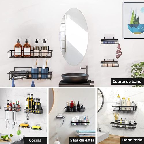 Cross-border bathroom shelf without drilling soap holder household bathroom iron rail washroom supplies wall-mounted storage rack