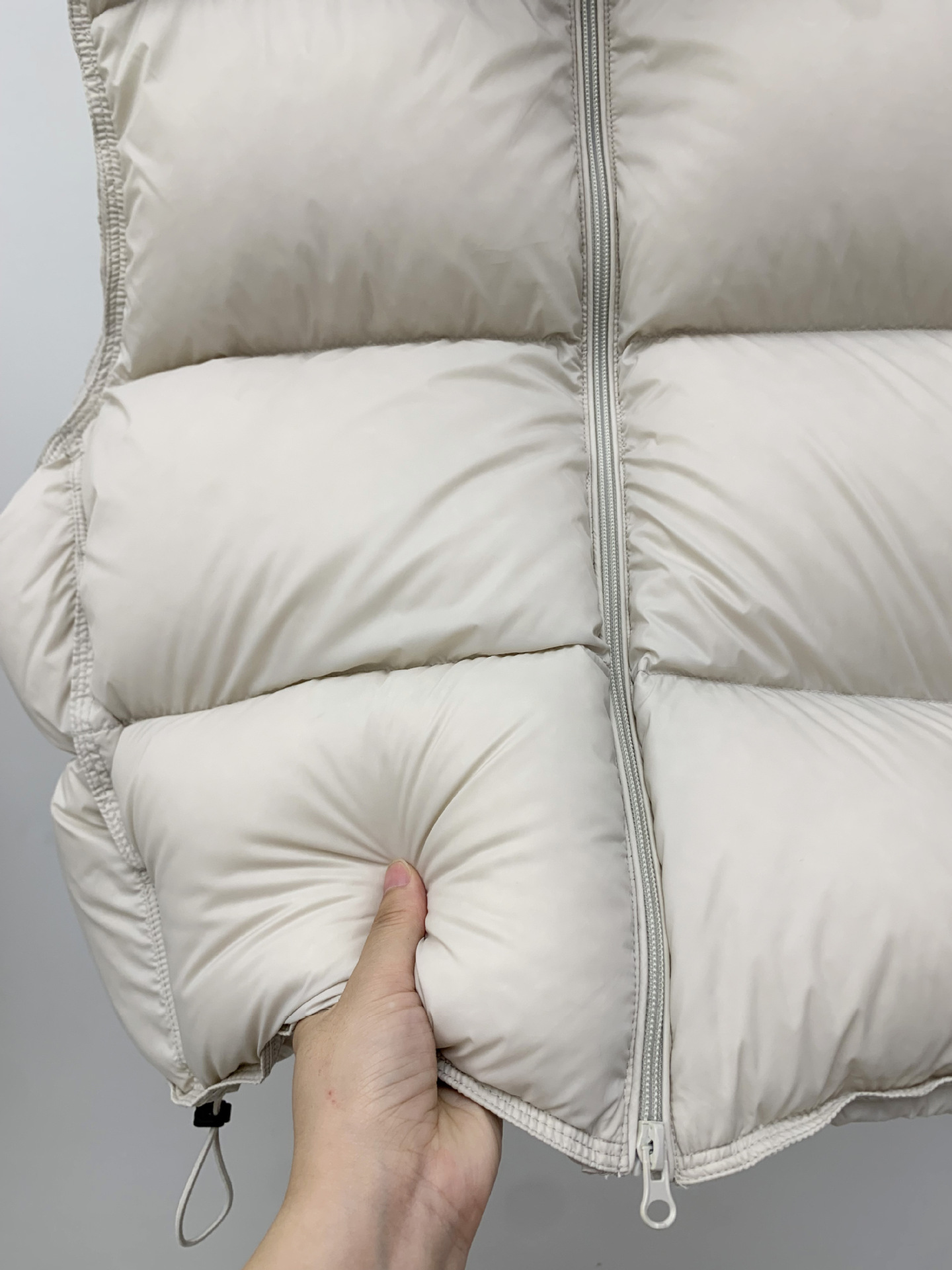 Chaqueta de plumas sin mangas con cuello alto y cuello alto de pato blanco para mujer, estilo coreano, holgada, versátil, ideal para otoño e invierno. Abrigo cálido._voghion.com