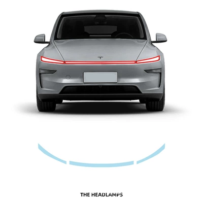 Car paint protective film: film full car protective film - headlight-tpu-transparent-protective-film-new-version-of-model-y-in-2025
