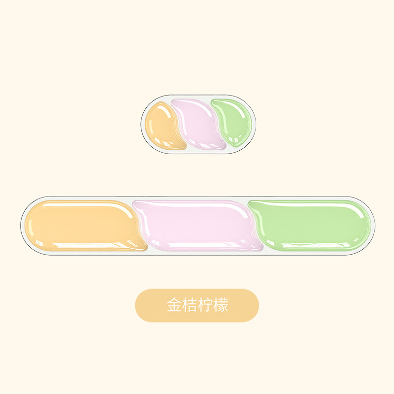 透明シリコンマウスパッド夏の新しいクールで快適なクリスタルキーボードハンドレストスプライシングカラーデスクトップリストガード|undefined
