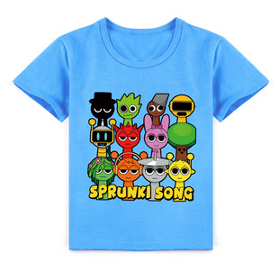 Cross-border e-commerce children's clothing Sprunki casual fashion short-sleeved T-shirt Y1031