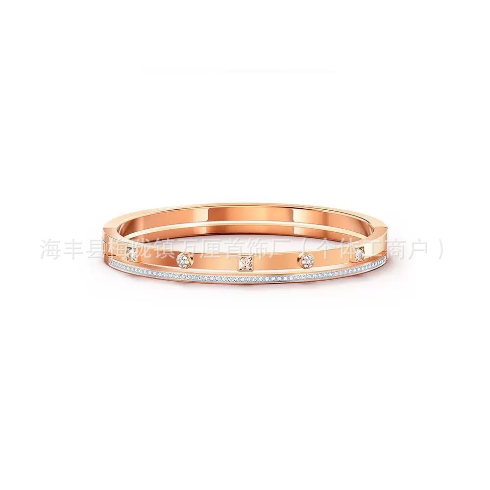 双层金字塔手镯【玫瑰金色】