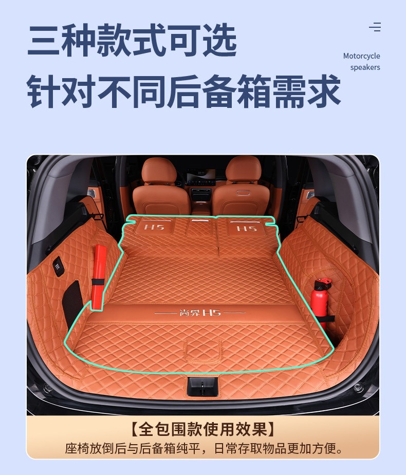 Suitable for 25-26 models of Shangjie H5, full-coverage trunk mat, thickened, waterproof, and wear-resistant