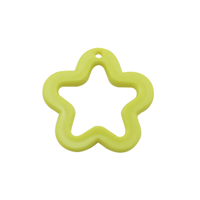 Color estrella de cinco puntas llavero acrílico colgante dopamina accesorios de joyería 30mm flor en forma de ciruela material