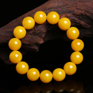 Natural beeswax bracelet amber chicken yellow beads transfer beads peach blossom bracelet jewelry accessories cat's eye bracelet